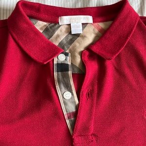 Official Burberry polo red shirt worn 3-4 times most good condition